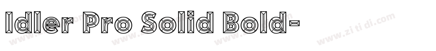 Idler Pro Solid Bold字体转换